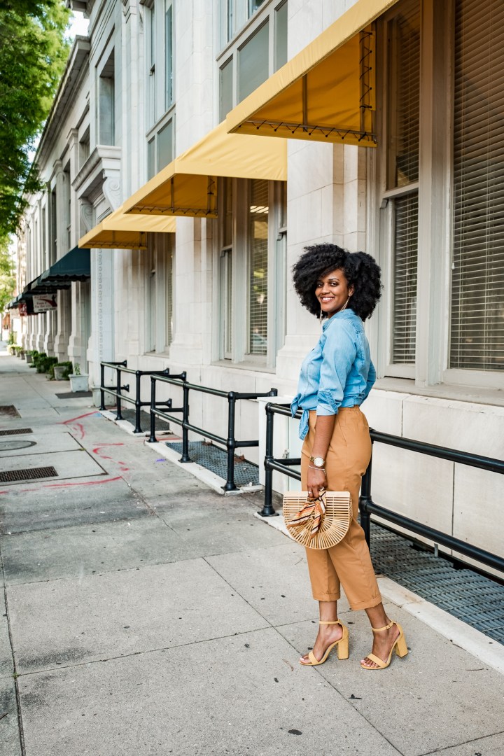 How to style denim and&nbsp;camel